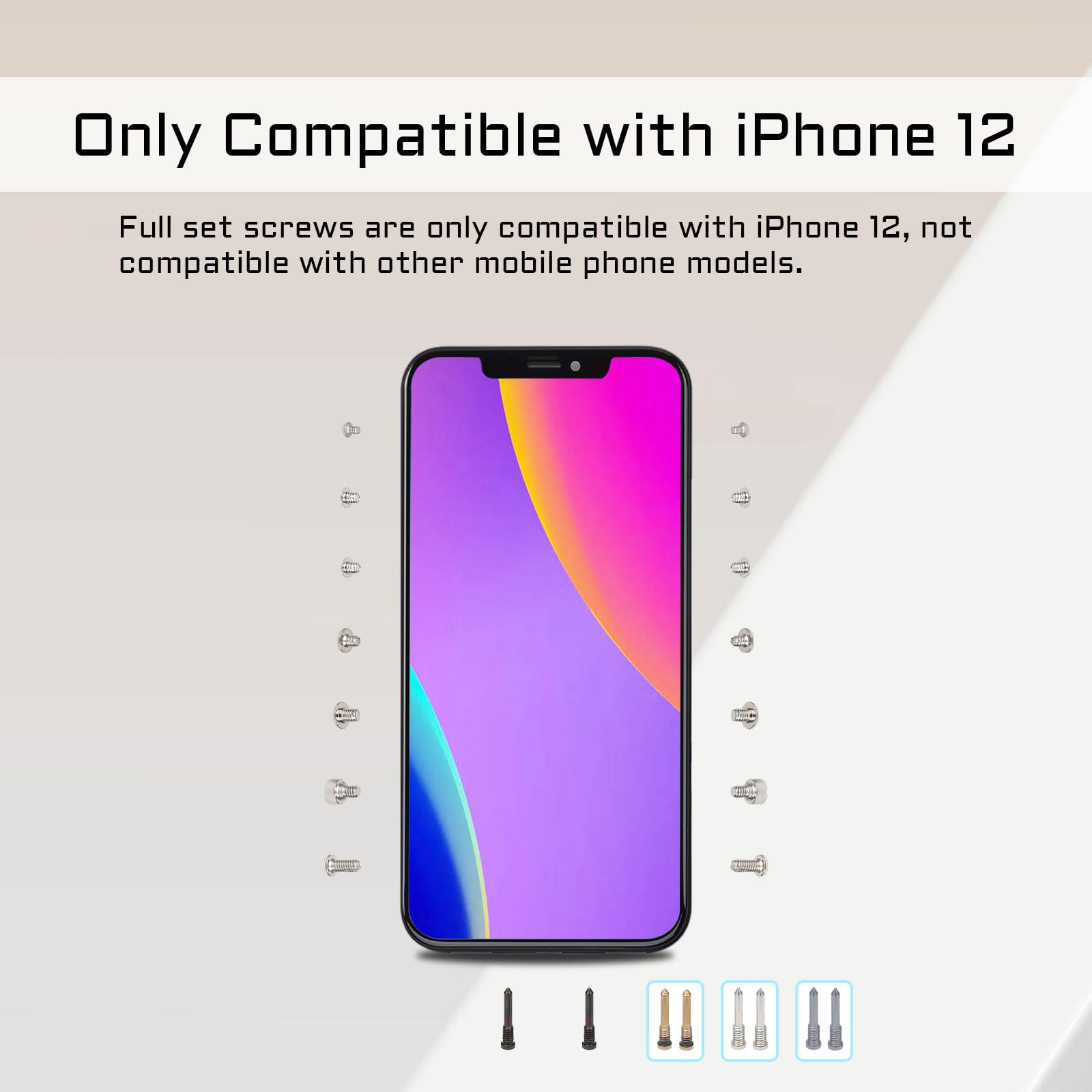 Amazon.co.jp: iPhone 12用 完全セット ネジ 交換部品 iPhone12用 下部